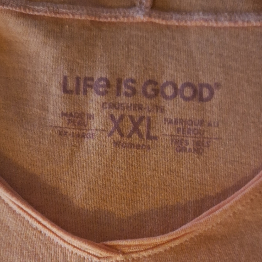 Life Is Good Vibrant Orange Crusher Tee - Picture 2 of 4